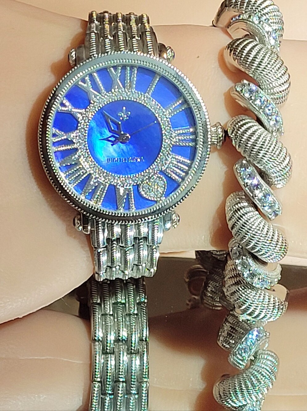 Judith Ripka Sterling Silver Diamonique San Marco Bracelet. Size 7. New - Picture 14 of 15